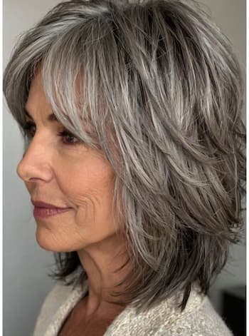 Gestufter Bob für ältere Frauen